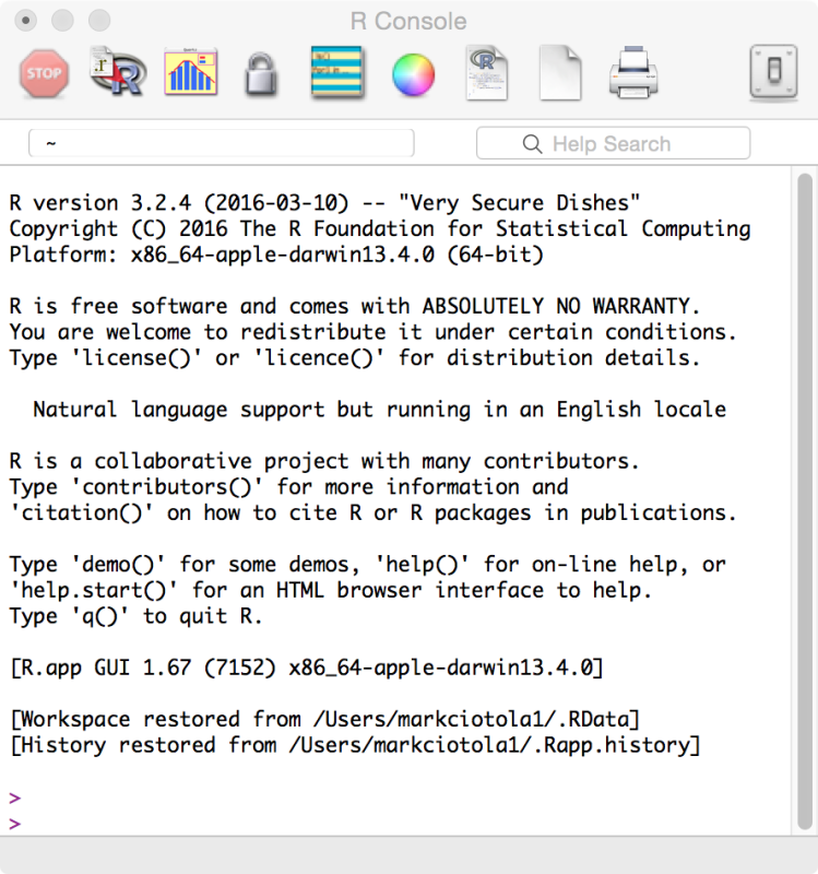 A row of button icons with a command line interface area beneath.